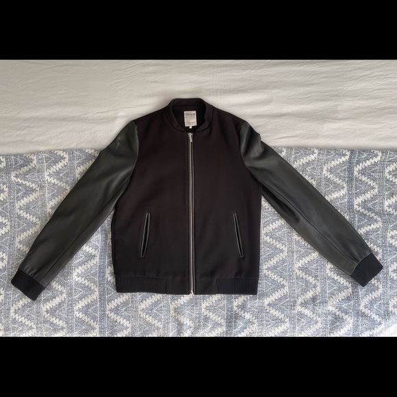 Zara Black Bomber Jacket size Small - Picture 1 of 5